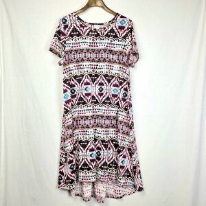 LuLaRoe 3XL Geometric Swing Dress Short Sleeve
